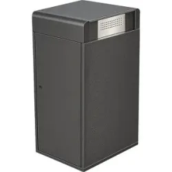 kaiserkraft Mülltonneneinhausung, eisenglimmer, für Volumen 240 l, mit Ascher