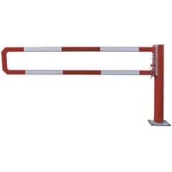 Drehbare Wegesperre, rot, lichte Weite 1,5 m Mannus