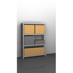 Schwerlast-Schraubregal, verzinkt, Regalhöhe 1500 mm, Grundregal, Breite x Tiefe 1300 x 300 mm eurokraft pro
