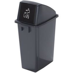Robuster Wertstoffsammler mit Deckel, Volumen 60 l, hoher Deckel, Einwurfklappe Probbax