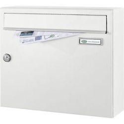 kaiserkraft Briefkasten, nach DIN EN 13724, verkehrsweiß RAL 9016