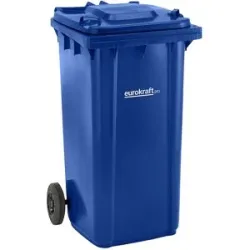 Mülltonne aus Kunststoff DIN EN 840, Volumen 240 l, BxHxT 580 x 1100 x 740 mm, blau, ab 5 Stk eurokraft pro