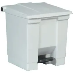 Tretabfalleimer, Industrie, aus Polyethylen, Volumen 30 l, weiß, ab 5 Stk Rubbermaid