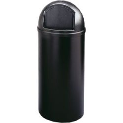 Abfallbehälter (PE), feuerhemmend, Volumen 57 l, HxØ 930 x 390 mm, schwarz Rubbermaid