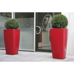 Pflanzbehälter, TREVIA IV, HxBxT 900 x 470 x 470 mm, rubinrot DEGARDO