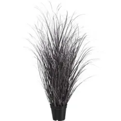 kaiserkraft Gras im Topf, Gesamthöhe 930 mm, lila / silber