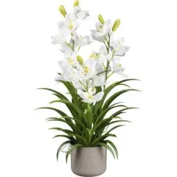 kaiserkraft Künstliche Orchidee Cymbidie, Melamintopf, Höhe 700 mm
