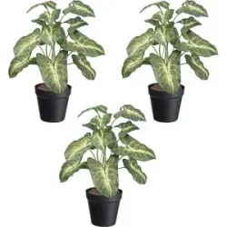 kaiserkraft Künstliche Pflanze Syngonium Pixie, Kunststofftopf, VE 3 Stk, Höhe 380 mm