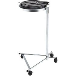 kaiserkraft Müllsackständer, für Volumen 120 l, 4-Rad-Fahrgestell, verzinkt, Kunststoffdeckel
