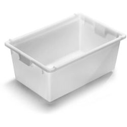 kaiserkraft Kunststoff-Stapelbehälter, Volumen 80 l, Außenmaße LxBxH 760 x 500 x 320 mm, weiß, ab 10 Stk