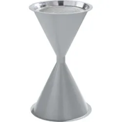 Standascher, aus Kunststoff, silber