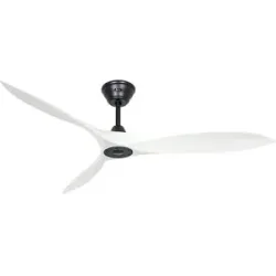 CasaFan ECO AIRSCREW 152 MS-MW Deckenventilator 28 W (Ø x H) 1520 mm x 275 mm Schwarz (matt) mit Fernbedienung,
