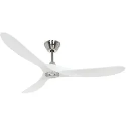 kaiserkraft Deckenventilator ECO GENUINO, Rotorblatt-Ø 1520 mm, mattweiß / Chrom