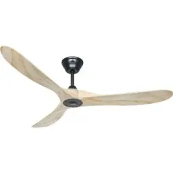 CasaFan ECO GENUINO 152 MS-NT Deckenventilator 16.6 W (Ø x H) 1520 mm x 285 mm Schwarz (matt) mit Fernbedienung,