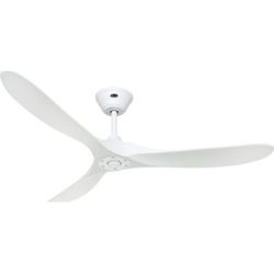 kaiserkraft Deckenventilator ECO GENUINO, Rotorblatt-Ø 1520 mm, mattweiß / mattweiß