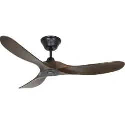 CasaFan ECO GENUINO 122 MS-NB Deckenventilator 11.3 W (Ø x H) 1220 mm x 280 mm Schwarz (matt) mit Fernbedienung,