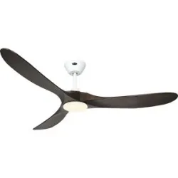 kaiserkraft Deckenventilator ECO GENUINO-L, Rotorblatt-Ø 1520 mm, nuss / mattweiß