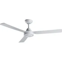 Bayside Calypso Deckenventilator 45 W (Ø x H) 1220 mm x 310 mm Weiß mit Wandschalter