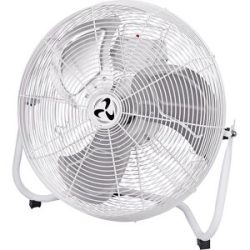 kaiserkraft Bodenventilator IP44, mit Tragegriff, weiß