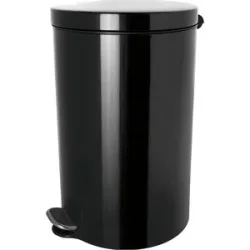 Silberionen-Tretabfallsammler, mit Kunststoff Inneneimer, Volumen 5 l, schwarz helit