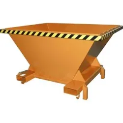 Befülltrichter, LxBxH 1320 x 1710 x 990 mm, mit Stützfüßen, gelborange eurokraft pro