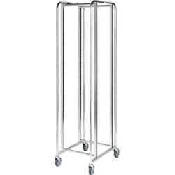Tablett- und Kistenwagen KM167, LxBxH 470 x 585 x 1880 mm, 4 Lenkrollen, 2 mit Stopp, ab 5 Stk Kongamek