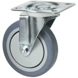 kaiserkraft Ersatzrad, Ø 125 mm, Tragfähigkeit 230 kg, Lenkrolle ohne Feststeller
