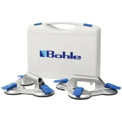 Saugheber VERIBOR® BLUE LINE, VE 2 Stk, 3-Kopf-Alukörper mit Längsgriff, Tragfähigkeit 100 kg, Scheiben-Ø 120 mm Bohle