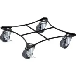 Pflanzenroller Stahl RETRO, Tragfähigkeit 60 kg, VE 2 Stk, LxB 220 x 220 mm, schwarz Wagner