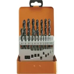 Spiralbohrer-Set ECO HSS-R, in Metallkassette, 19 Teile Projahn
