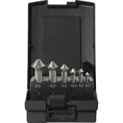 Kegelsenker Set HSS-G, mit 5 Schneiden, 6 Teile Projahn