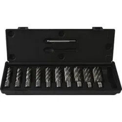 WELDON Kernbohrer-Set HSS-Co 5%, aus Schnellarbeitsstahl, 11 Teile, 55 mm Projahn