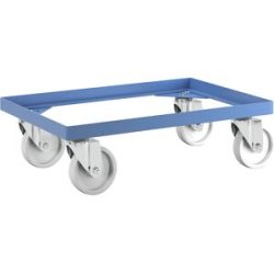 Fahrgestell aus Stahl, mit Polyamidrädern, Tragfähigkeit 250 kg, Ladefläche 610 x 410 mm eurokraft pro