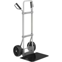 Aluminium-Sackkarre, Schaufel-BxT 450 x 500 mm, schwarz, Vollgummibereifung, ab 5 Stk eurokraft pro