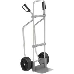 Aluminium-Sackkarre mit Kufen, Schaufel-BxT 280 x 250 mm, Alu, Vollgummibereifung, ab 2 Stk eurokraft pro