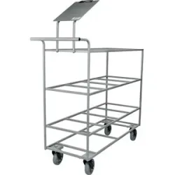 Kommissionierwagen, grau, für 12 14-l-Behälter MATADOR
