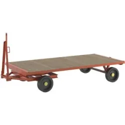 kaiserkraft Schlepperanhänger, 2-Rad-Drehschemel-Lenkung, Tragfähigkeit 5 t, Ladefläche 3,0 x 1,5 m, Vollgummireifen