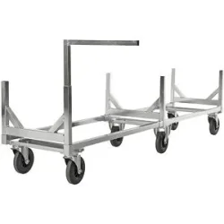 Kongamek Langmaterialwagen, verzinkt, Tragkraft 800 kg, HxBxT 700 x 608 x 2.800 mm