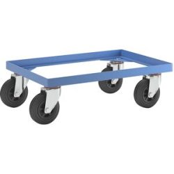 Fahrgestell aus Stahl, mit Vollgummireifen, Tragfähigkeit 250 kg, Ladefläche 610 x 410 mm eurokraft pro
