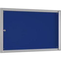 kaiserkraft Schaukasten BASIC, für 3 x DIN A4, enzianblau