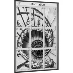kaiserkraft Schaukasten METALLIC, Hochformat, für 9 x DIN A4
