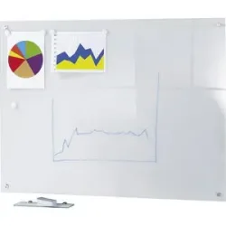 Glas-Whiteboard, Komplettset, Glasoberfläche, weiß, BxH 600 x 450 mm SMIT VISUAL