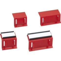 Beschriftungsreiter, VE = 20 Stk, für Einsatzkästen, VE = 20 Stk, 152 Etiketten, BxH 47 x 12 mm, rot, für Einsatzkästen LISTA