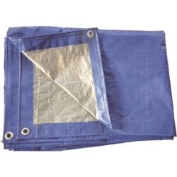 kaiserkraft Gewebeplane, blau, 140 g/m², LxB 5000 x 6000 mm