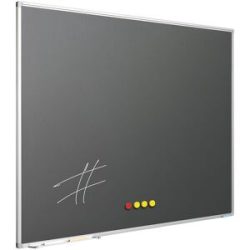 Kreidetafel, Tafelfarbe grau, BxH 900 x 600 mm SMIT VISUAL