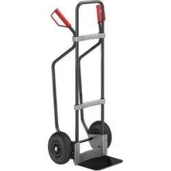 Sackkarre mit Kufen, schwarz, Schaufel-BxT 280 x 250 mm, schwarz, Luftbereifung, ab 2 Stk eurokraft pro