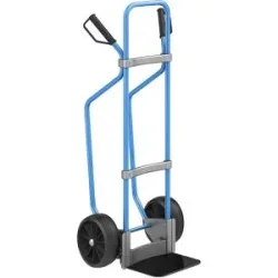Sackkarre mit Kufen, blau, Schaufel-BxT 280 x 250 mm, schwarz, Vollgummibereifung, ab 5 Stk eurokraft pro