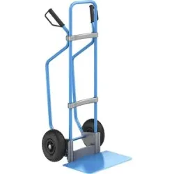 Sackkarre mit Kufen, blau, Schaufel-BxT 450 x 350 mm, blau, Luftbereifung, ab 2 Stk eurokraft pro