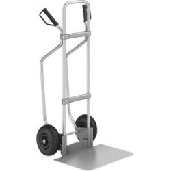 Aluminium-Sackkarre mit Kufen, Schaufel-BxT 450 x 500 mm, Alu, Luftbereifung, ab 2 Stk eurokraft pro