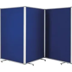 magnetoplan Präsentationswand large (B x H) 3610 mm x 1800 mm Filz Royalblau beidseitig verwendbar, Pinntafel,
